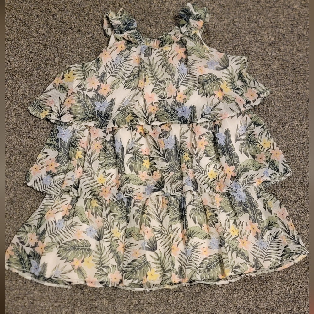 Wonder NATION 3T Tropical Print Tiered Dress